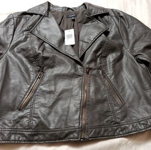 Torrid Gray Faux Leather Jacket NWT